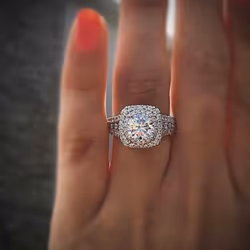 Fine Silver S925 Jewelry Vs1 Diamond Ring For Women Anillos Bizuteria Wedding Diamant Gemstone White Topaz S925 Silver Rings Box - silver, 7