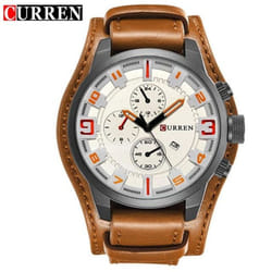 Curren Men&apos;s Watches Brand Luxury Fashion&casual Business Quartz Watch Date Waterproof Wristwatch Hodinky 8225 - white