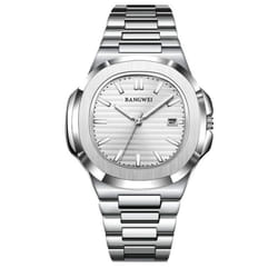 2024 New Luxury Men Quartz Watches 30m Waterproof Automatic Date Watch Stainless Steel Sport Watch For Men Clock - silver