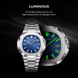 2024 New Luxury Men Quartz Watches 30m Waterproof Automatic Date Watch Stainless Steel Sport Watch For Men Clock - silver