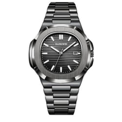 2024 New Luxury Men Quartz Watches 30m Waterproof Automatic Date Watch Stainless Steel Sport Watch For Men Clock - black