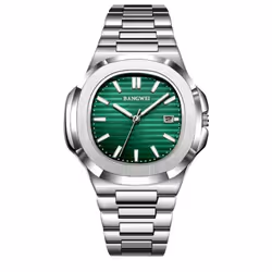 2024 New Luxury Men Quartz Watches 30m Waterproof Automatic Date Watch Stainless Steel Sport Watch For Men Clock - silver,gre ...