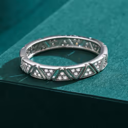Tancise Classic 925 Sterling Silver  Zircon Ring Ladies Jewelry Wedding Promise Party Gift - silver, 6