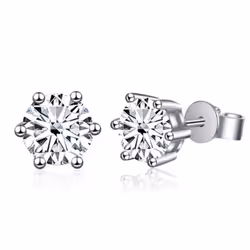 Bagueringen 1.0ct D Color Gra Moissanite Diamond 925 Sterling Silver Classic Stud Earrings For Woman Fine Jewelry Wedding Gif ...