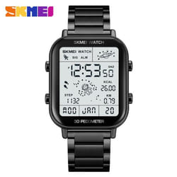 Skmei 1888 Fashion Sport Digital Watches Men Stopwatch Countdown Wristwatch Calendar Waterproof Electronic Clock - black
