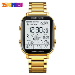 Skmei 1888 Fashion Sport Digital Watches Men Stopwatch Countdown Wristwatch Calendar Waterproof Electronic Clock - gold