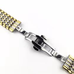 12/13/14/16/18/20/22mm Butterfly Buckle Watch Band Strap Stainless Steel Watchband Bracelet Women Men With Tool Pins Replace - Silver  12mm