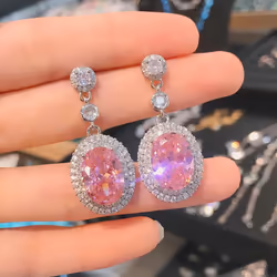 Real S925 Silver Sterling Sapphire Drop Earring For Women Aretes De Mujer Topaz Jewellry Gemstone Earring For Female Orecchini - blue
