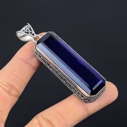Tanzanite Gemstone Pendant Solid 925 Sterling Silver Pendant Jewelry Gift For Unisex Lg-068