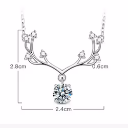 Bague Ringen Excellent Cut 1 Ct Affordable Moissanite Pendant For Women 925 Silver Diamond Necklace For Girlfriend Birthday Gift - white, 1 Carat