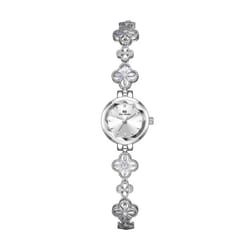Bs Bee Sister Crystal Watch For Women Famous Luxury Brand Waterproof Elegant Small Dial Ladies Wristwatches - silver
