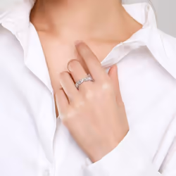 Tancise Classic 925 Sterling Silver  Zircon Ring Ladies Jewelry Wedding Promise Party Gift - silver, 9