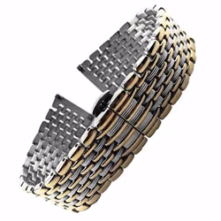 12/13/14/16/18/20/22mm Butterfly Buckle Watch Band Strap Stainless Steel Watchband Bracelet Women Men With Tool Pins Replace ...