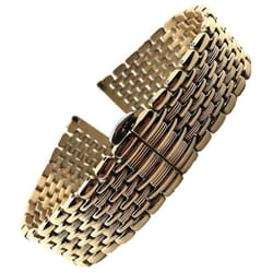 12/13/14/16/18/20/22mm Butterfly Buckle Watch Band Strap Stainless Steel Watchband Bracelet Women Men With Tool Pins Replace - Gold  12mm