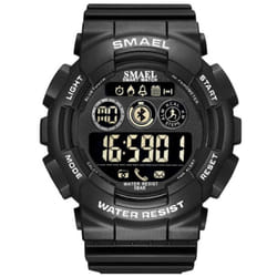 Smael Military Digital Men Watches Fashion Watch Digital Led Clock 50m Waterproof Army Watches Sport 8013 Camowatch For Male - black, With Package