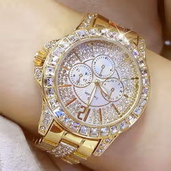 Bee Sister Bs Women Watches Quartz Diamond Luxury Watch Fashion Top Brand Wristwatch Fashion Watch Ladies Crystal Jewelry Ros - rose gold, Without box