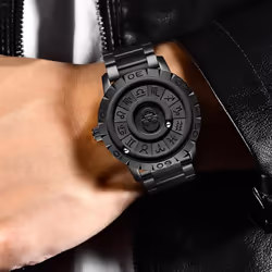 Lige Brand Foxbox New Personalized Original Men Quartz Watch Skull Dial Magnetic Ball Design Waterproof Quartz Watch Men&apos;s - gold, Leather strap
