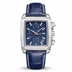 Megir Original Watch Men Top Brand Luxury Rectangle Quartz Military Watches Waterproof Luminous Leather Wristwatch Men Clock ...