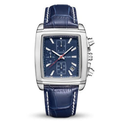 Megir Original Watch Men Top Brand Luxury Rectangle Quartz Military Watches Waterproof Luminous Leather Wristwatch Men Clock 2028 - blue