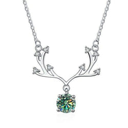 Bague Ringen Excellent Cut 1 Ct Affordable Moissanite Pendant For Women 925 Silver Diamond Necklace For Girlfriend Birthday Gift - blue,green, 2 Carat