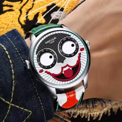 2022 Kimsdun Watch Men&apos;s Top Brand Luxury Clock Clown Fashion Personality Waterproof Men&apos;s Watch Quartz Table - as the picture