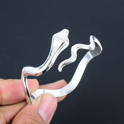 Snake Vintage Gemstone Bangles 925 Sterling Silver Bangle Jewelry Gift For Unisex Lg-137