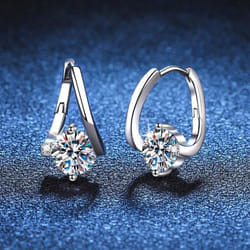 D Color 1 Carat Moissanite Earrings For Women 925 Sterling Silver Ear Stud Hoops Diamond  Engagement Wedding Fine Jewelry Gift - as the picture