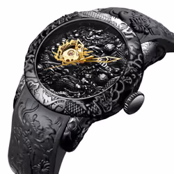 Biden Business Men&apos;s High-end Waterproof Mechanical Watch - gold,black