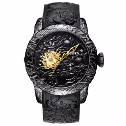 Biden Business Men&apos;s High-end Waterproof Mechanical Watch - gold,grey