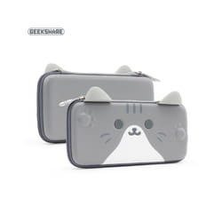 Switch Accessories Bags For GeekShare Cute Cats Ears Portable Hard Storage Bag For Switch OLED Gray 3D Ears Travel Carrying - Cat Gray