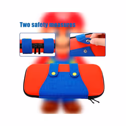 GAMINJA Storage Bag For Nintendo Switch Portable NS Console Nintendo Switch OLED Game Accessories Carrying Case Travel Cover - Blue Red