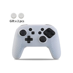 Silicone Cover Compatible Nintendo Switch Pro Controller Gamepad Rubber Skin Case Joystick Grips Caps For Switch Accessories - white