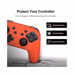 Silicone Cover Compatible Nintendo Switch Pro Controller Gamepad Rubber Skin Case Joystick Grips Caps For Switch Accessories - red
