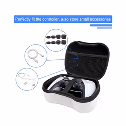 Portable Storage Handle Bags For PS5 PS4 PS3/Xbox Series Gamepad EVA Protective Carry Case For Nintendo Switch Pro Accessories - white