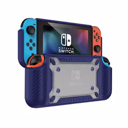 Case for Nintendo Switch OLED Protective Shell for Switch OLED Console Shockproof Back Cover Clear Hard PC + Soft Silicone -  ...