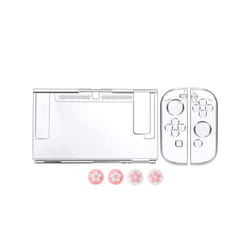 Transparent Crystal Clear Hard Case Shell Cover Protective For Nintendo Switch NS Console Joy-Con Handle Grip Game Console - Pack B