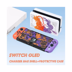 Scarlet Violet For Nintendo Switch OLED EVA Carrying Case Set Bag Base Housing Keycap Shell Game Accessories - SW OLED Shell- ...