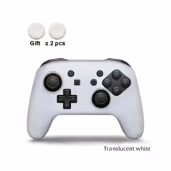 DATA FROG Soft Silicone Case for Switch Pro Gamepad Silicon Envelope Protective Skin Wrap for Switch Pro Joystick - white