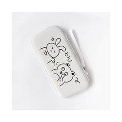 Rabbit Pattern Storage Bag Compatible With Nintendo Switch - White