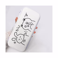 Rabbit Pattern Storage Bag Compatible With Nintendo Switch - White