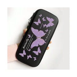 Butterfly Nintendo Switch Storage Bag With Handle Protective Case Box For Switch Controller Portable Travel Gamepad Carrying - Black