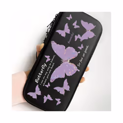 Butterfly Nintendo Switch Storage Bag With Handle Protective Case Box For Switch Controller Portable Travel Gamepad Carrying - Black