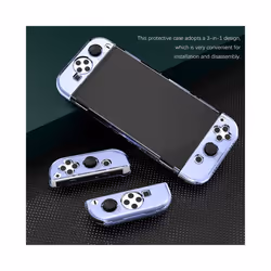 Transparent Protective Case For Nintendo Switch OLED Controller Games Accessories hard Protection Cover for Switch OLED - transparent