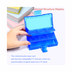 Game Card Storage Holder Case for Nintend Switch and lite 24 Cartridge Slots Game Card Storage Box for Micro SD Memory Cards - 24 in 1 White