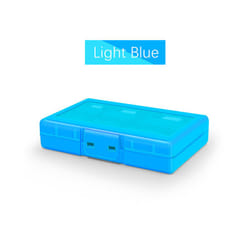 Game Card Storage Holder Case for Nintend Switch and lite 24 Cartridge Slots Game Card Storage Box for Micro SD Memory Cards - 24 in 1 Light Blue
