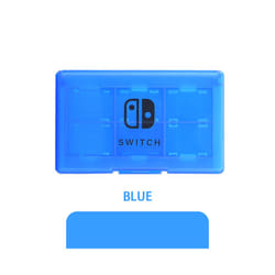 Game Card Storage Holder Case for Nintend Switch and lite 24 Cartridge Slots Game Card Storage Box for Micro SD Memory Cards - Sky blue