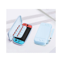 Hard Shell Protective Cover Travel Bag Storage Carry Case With 10 Game Card Slots for Nintendo Switch /Switch Oled Accessories - Sky blue