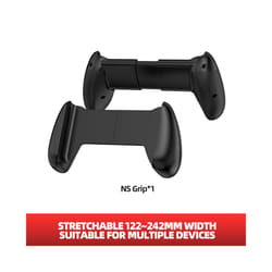 Nintend Switch Hand Grip Replaceable Protective Stand Holder Switch Oled Case Handheld Bracket Telescopic Handle Shell - black no fingerstall