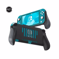 Nintendo Switch Lite Grip Shock Proof Protection Cover Shell Ergonomic Handle Grip Console Cover Bracket Shell Game Accessaries - Black