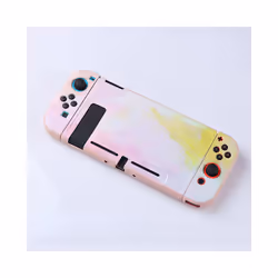 Protective Case for Switch Host Split TPU Painted Oil Painting Gradient Frosted Soft Case Handle Cover Color Case - Sky Blue